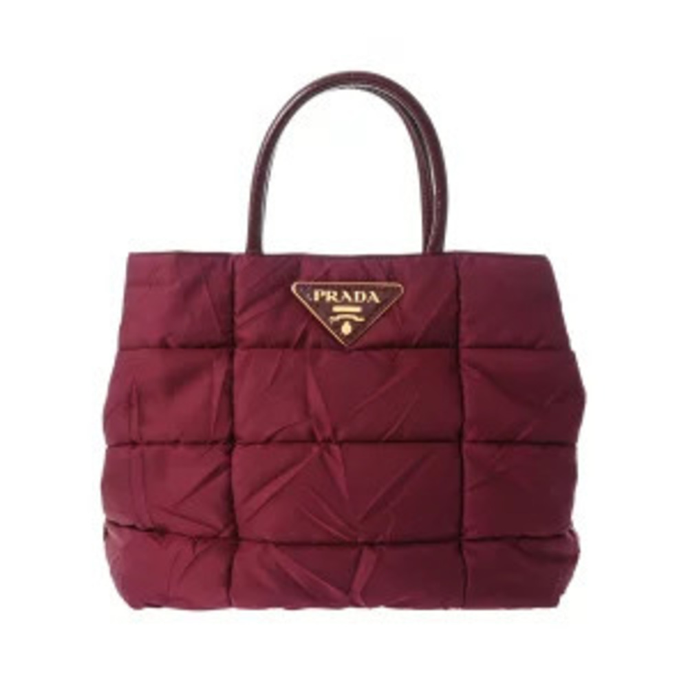 Prada Bordeaux Red Crispy Tote Bag